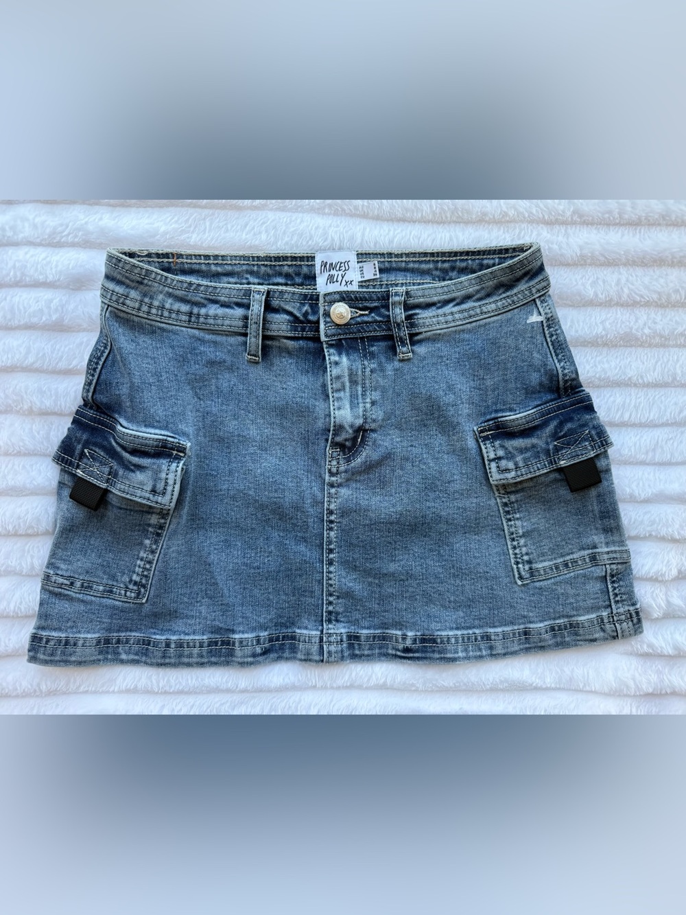 Princess Polly Light Blue Distressed Denim Mini Skirt